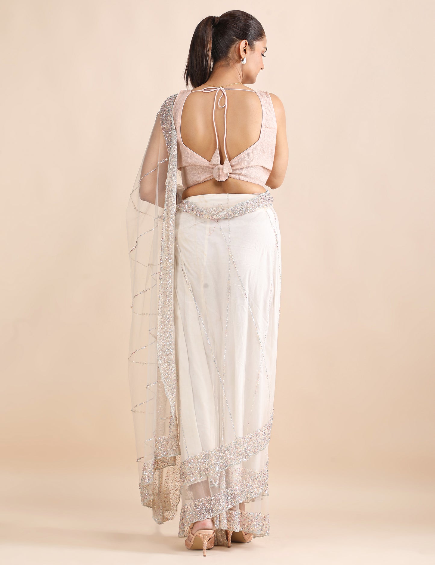 Celestial Dream Pre-Draped Saree with Blouse
