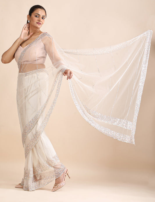Celestial Dream Pre-Draped Saree with Blouse